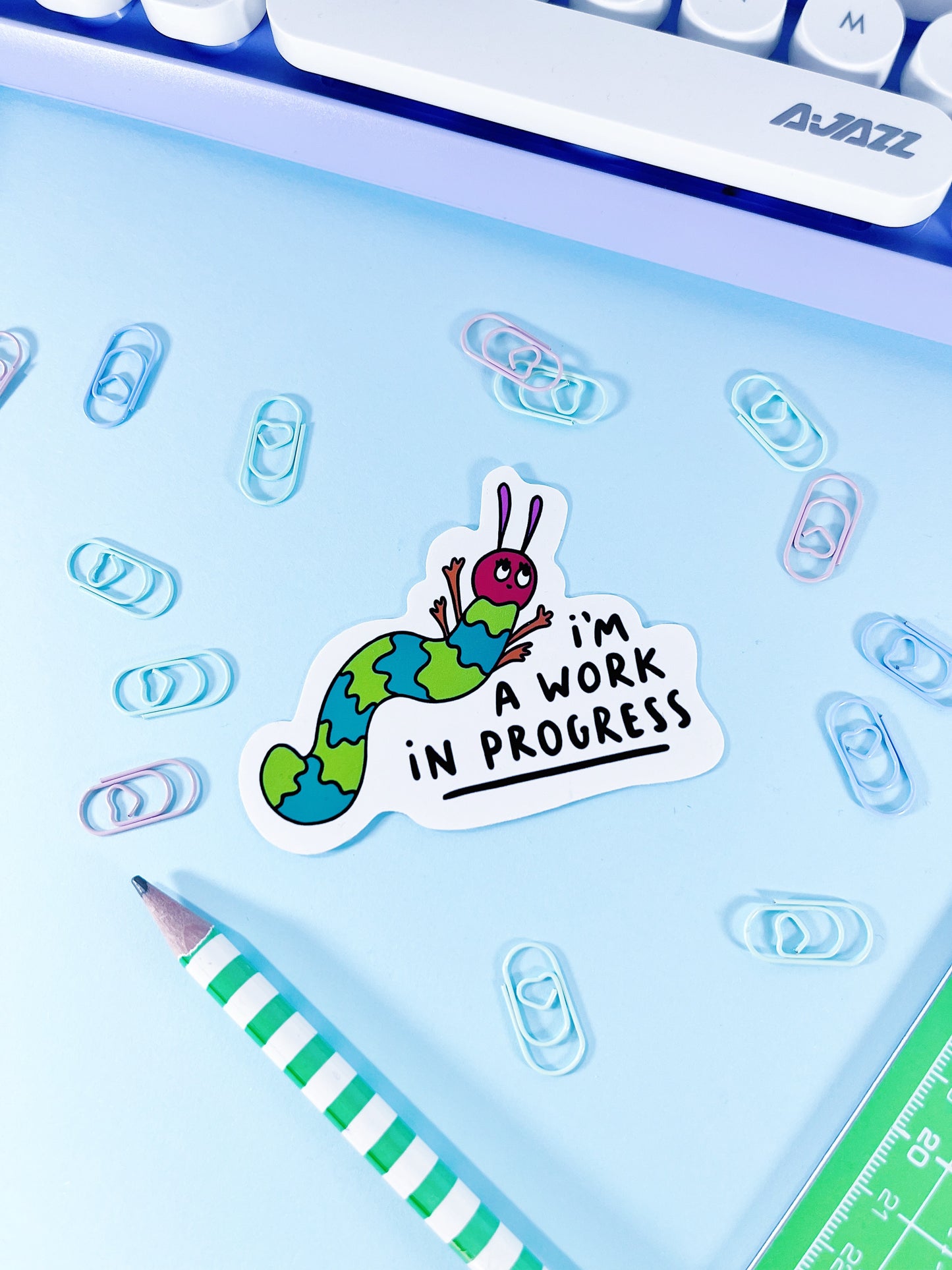 I'M A WORK IN PROGRESS VINYL STICKER
