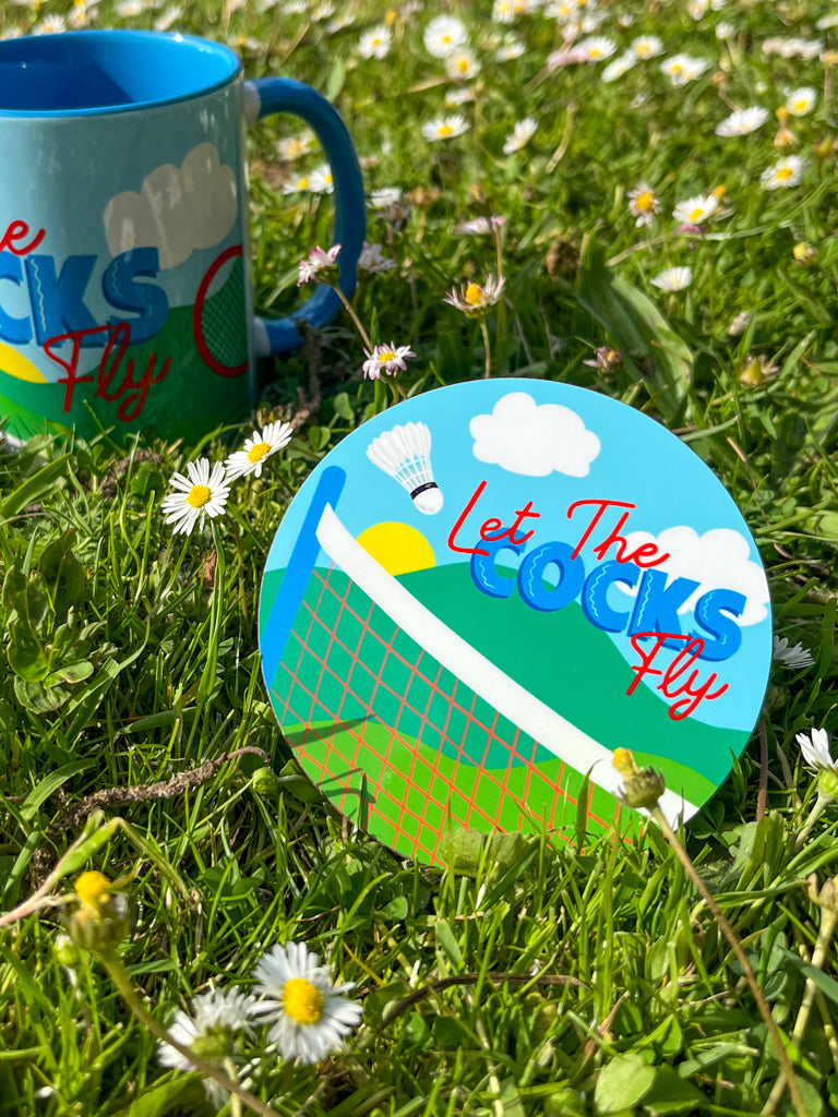 LET THE COCKS FLY MUG + COASTER BUNDLE