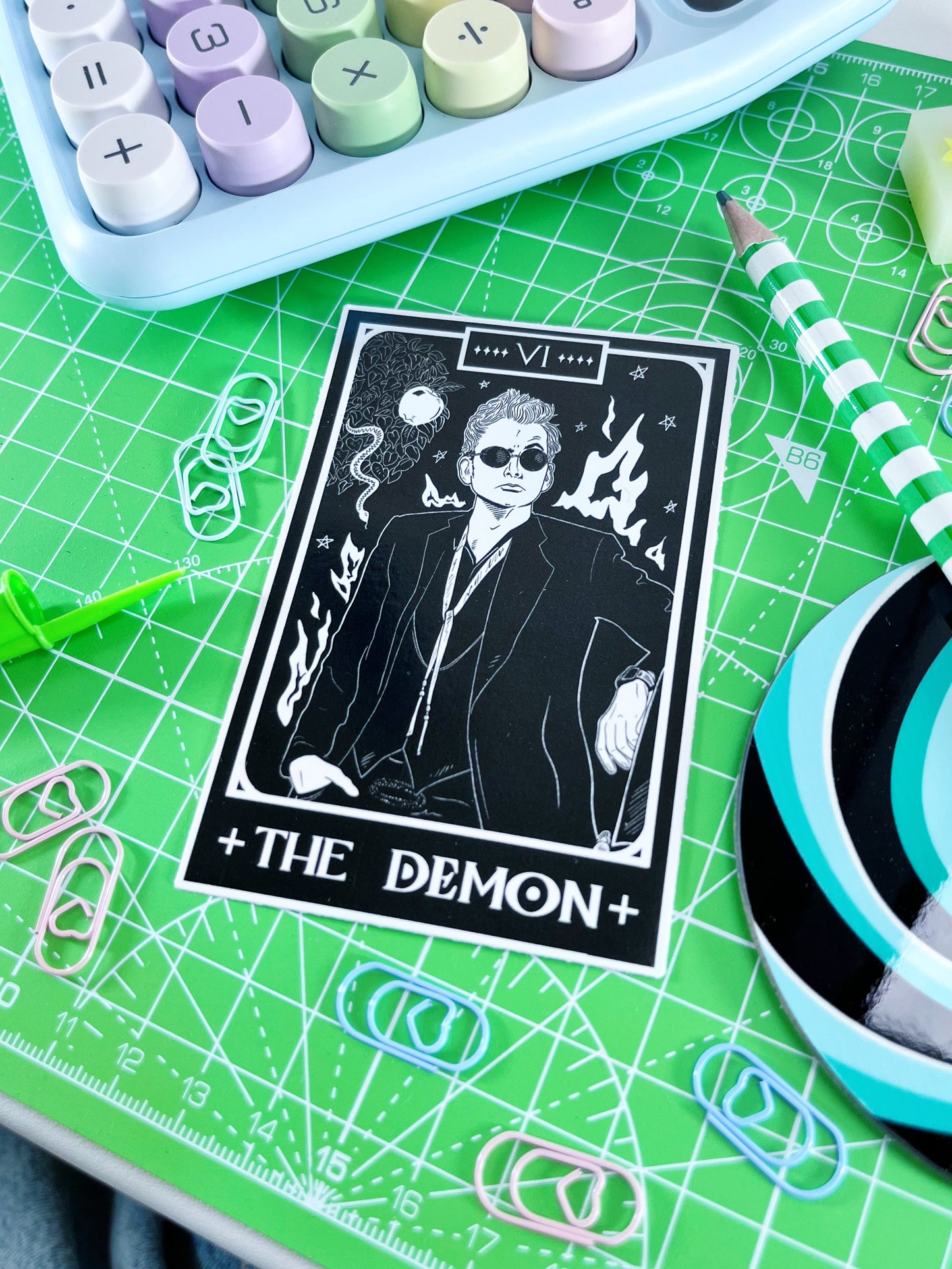 THE DEMON TAROT VINYL STICKER