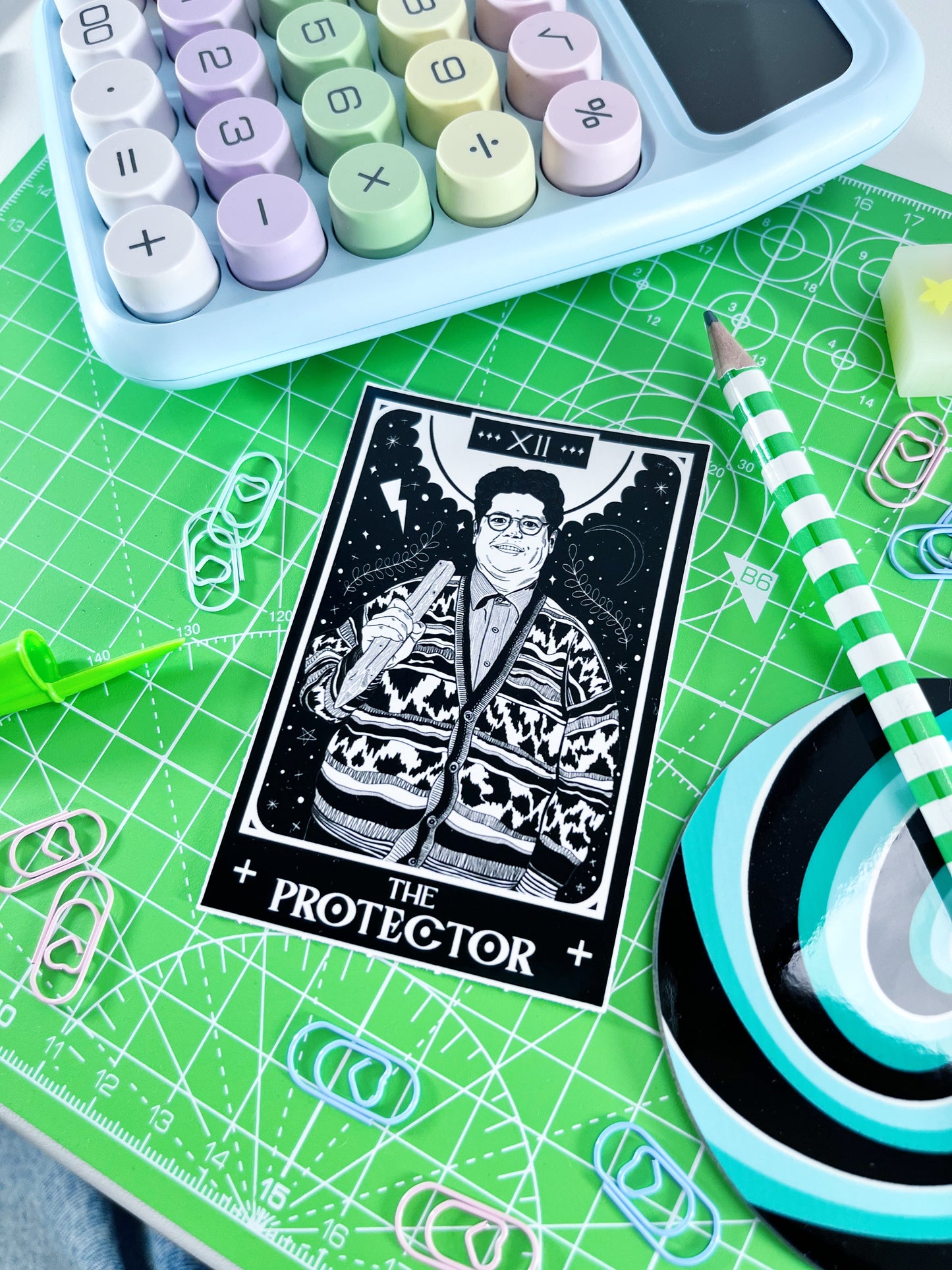 THE PROTECTOR WWDITS TAROT VINYL STICKER I