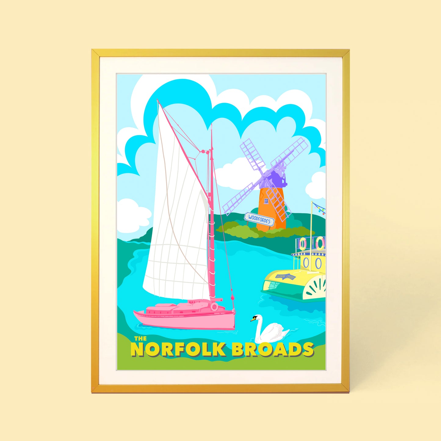 NORFOLK BROADS LANDMARK PRINT