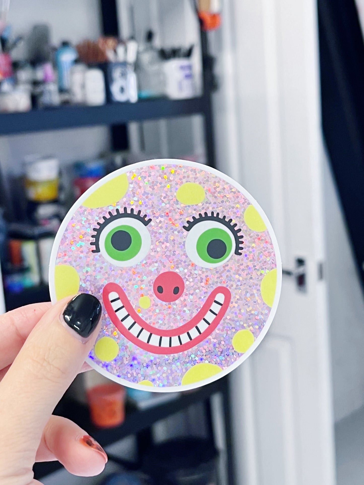 MR BLOBBY GLITTERY STICKER