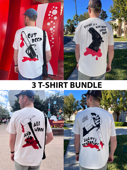 * HORROR BUNDLE OF 3 T-SHIRTS! *