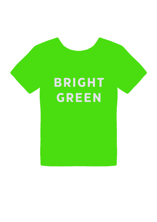 BRIGHT GREEN T-SHIRT - PRINT YOUR CHOICE OF DESIGN!