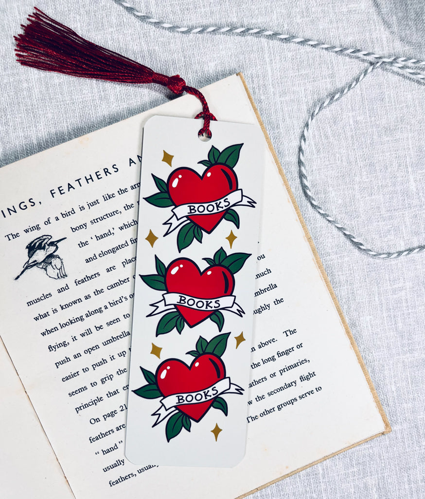 HEART BOOKS BOOKMARK
