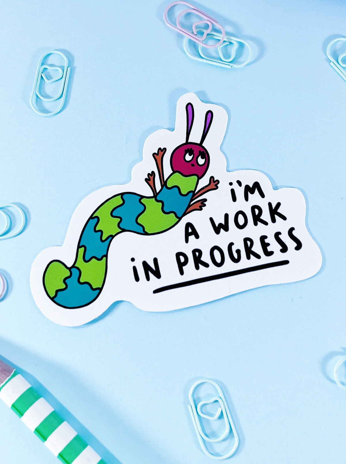 I'M A WORK IN PROGRESS VINYL STICKER – Cor Blimey