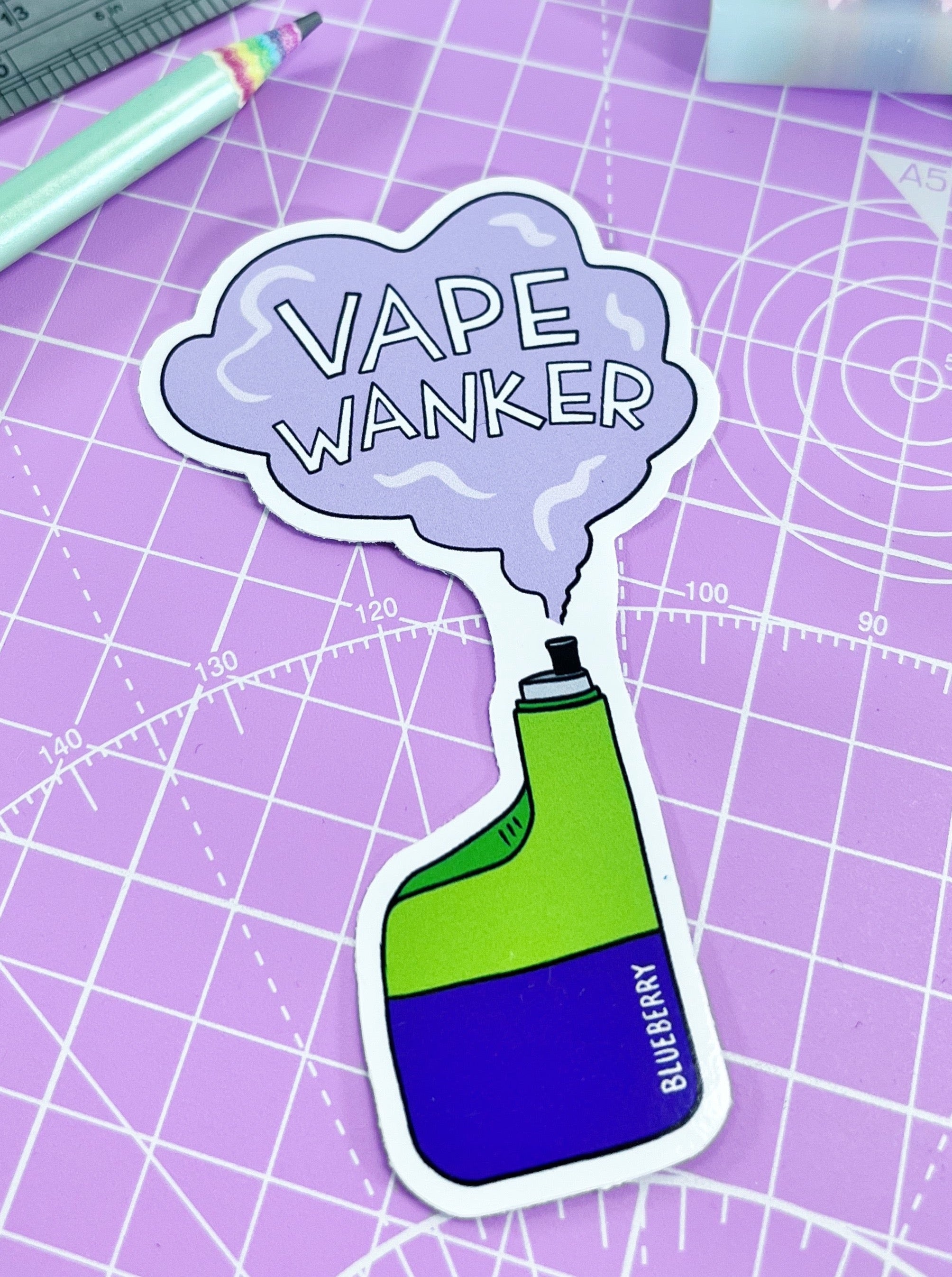 VAPE WANKER VINYL STICKER – Cor Blimey