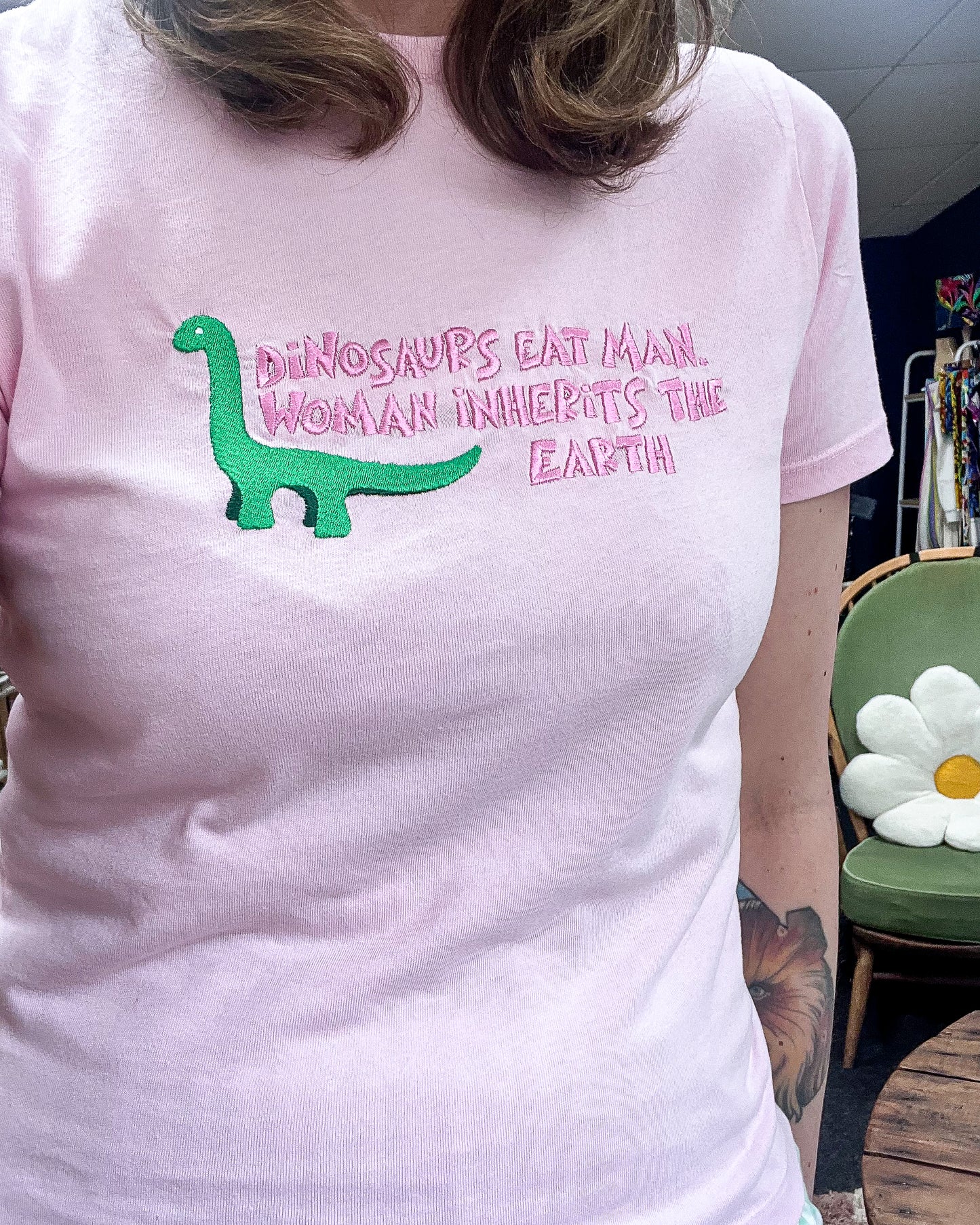 WOMAN INHERITS THE EARTH SHORTY TEE