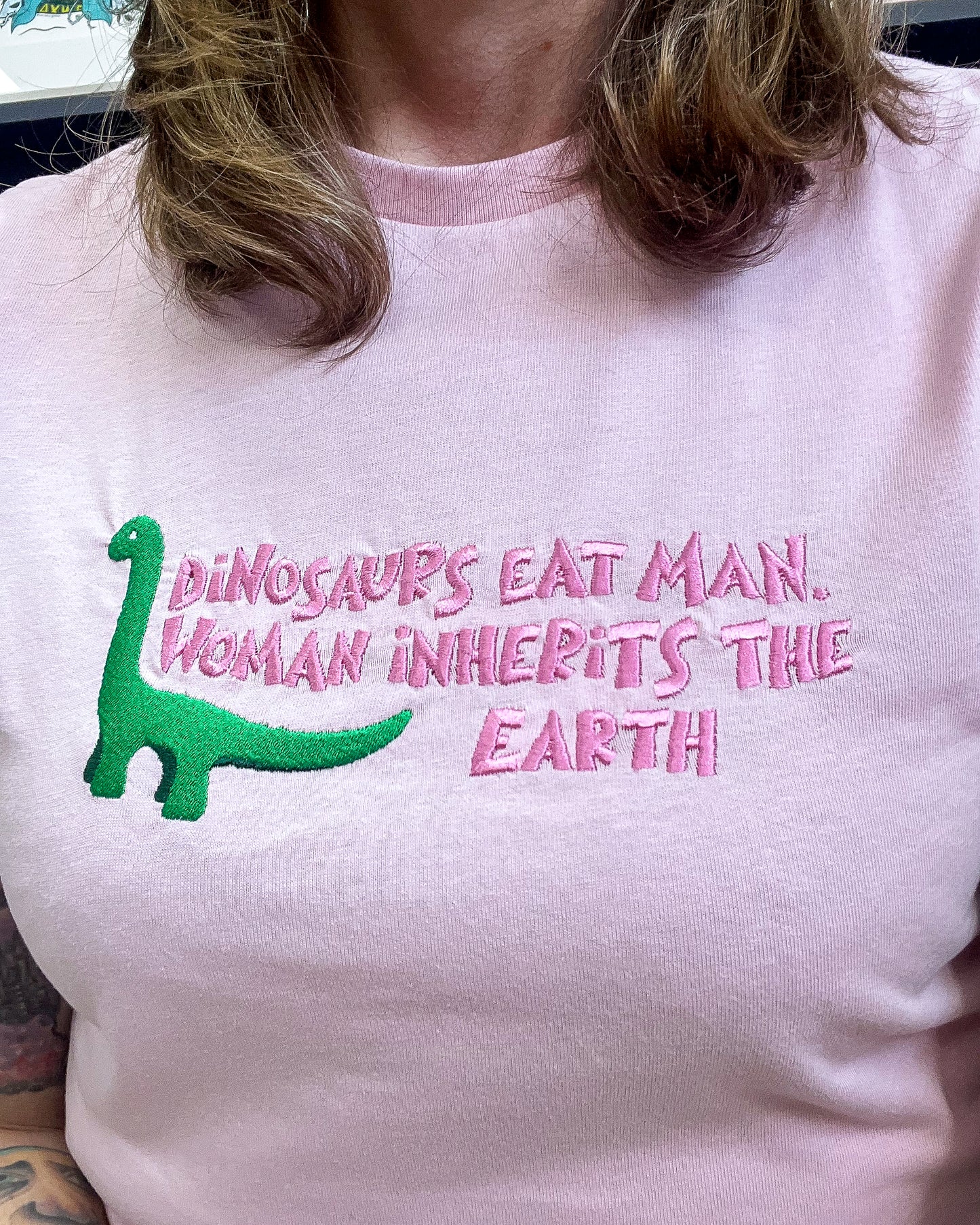 WOMAN INHERITS THE EARTH SHORTY TEE