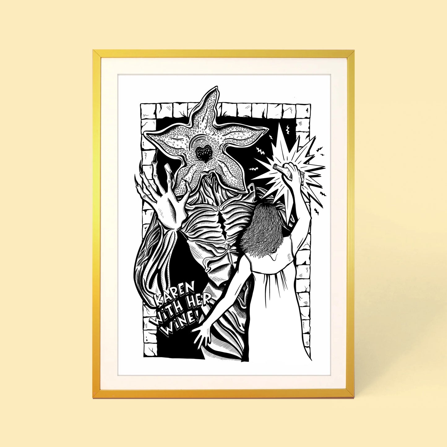 KAREN WITH HER WINE PRINT