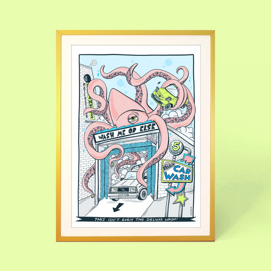 KRAKEN CAR WASH PRINT