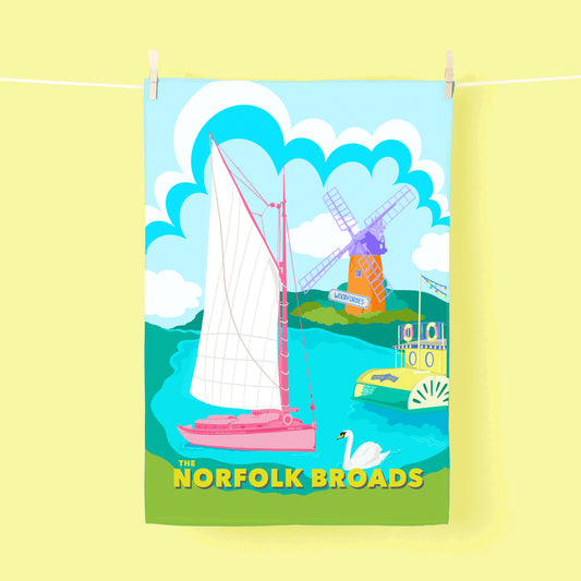NORFOLK BROADS TEA TOWEL