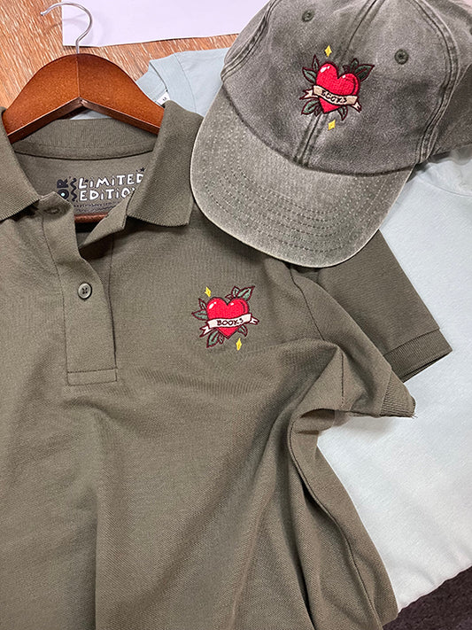 BOOK LOVERS EMBROIDERED POLO SHIRT