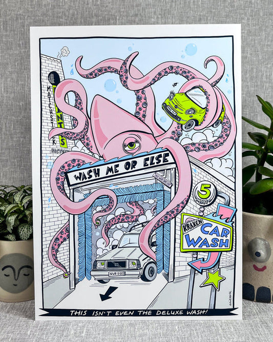KRAKEN CAR WASH PRINT