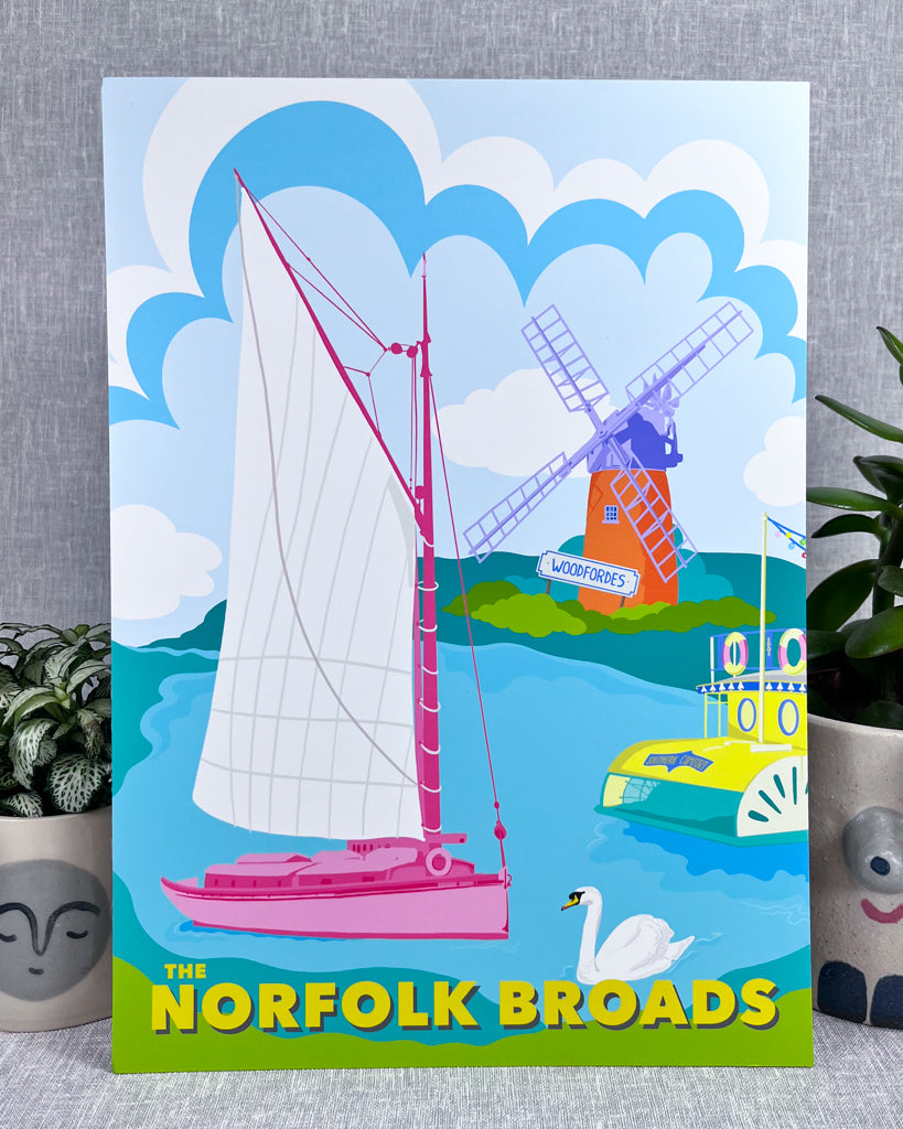 NORFOLK BROADS LANDMARK PRINT