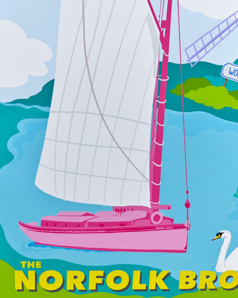 NORFOLK BROADS LANDMARK PRINT