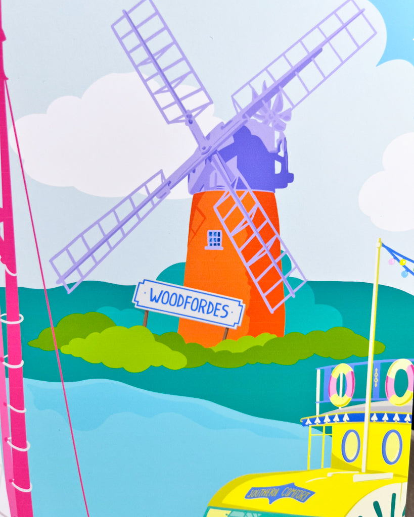 NORFOLK BROADS LANDMARK PRINT