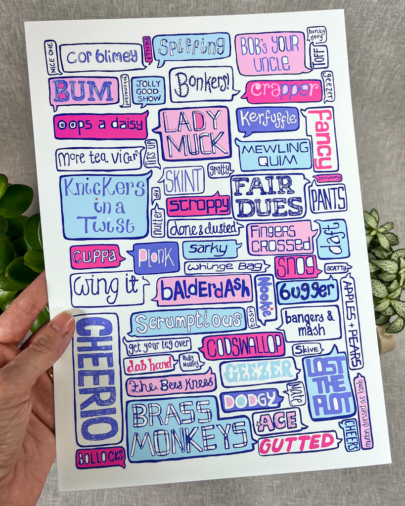 BRITISH SAYINGS PRINT