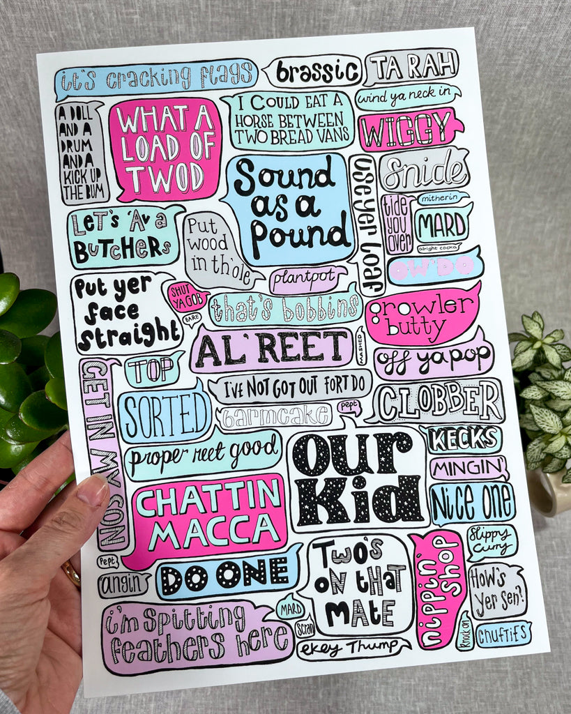 MANCHESTER SAYINGS PRINT