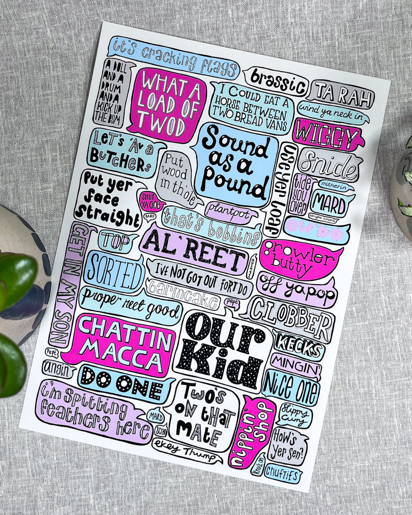 MANCHESTER SAYINGS PRINT