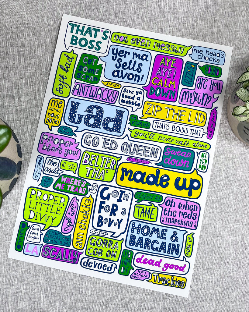 LIVERPOOL SAYINGS PRINT