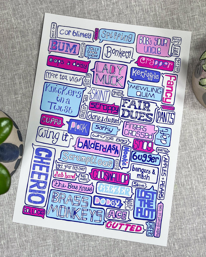 BRITISH SAYINGS PRINT