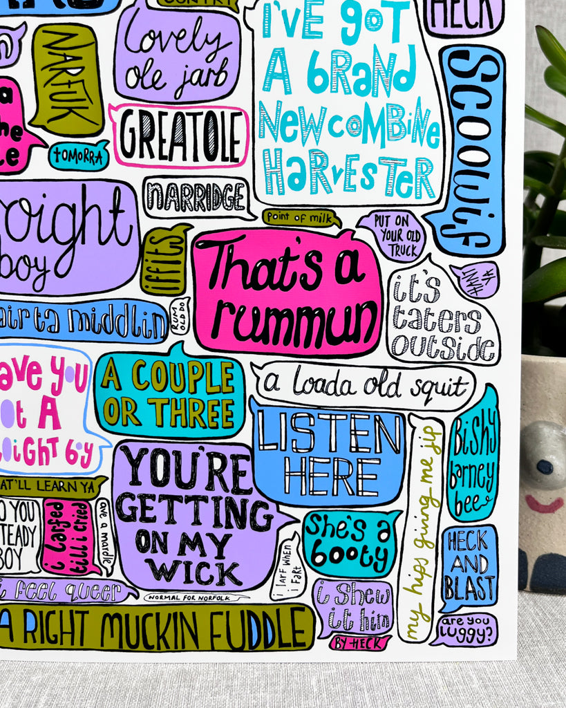 NORFOLK SAYINGS PRINT