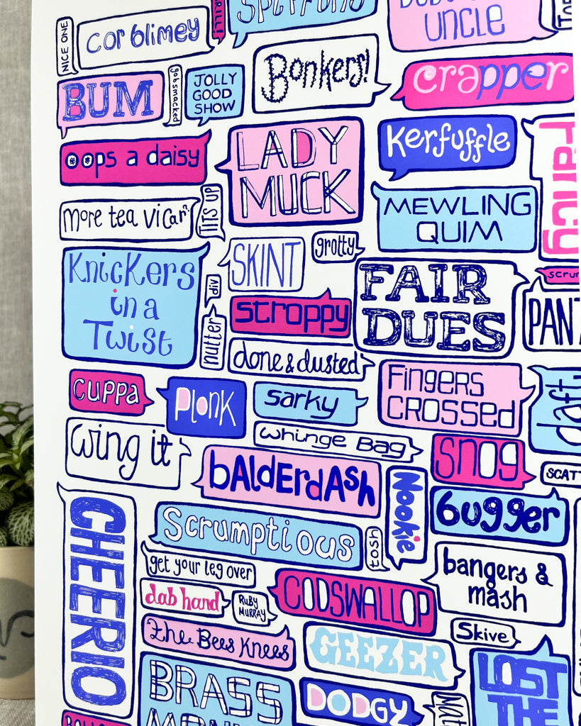 BRITISH SAYINGS PRINT