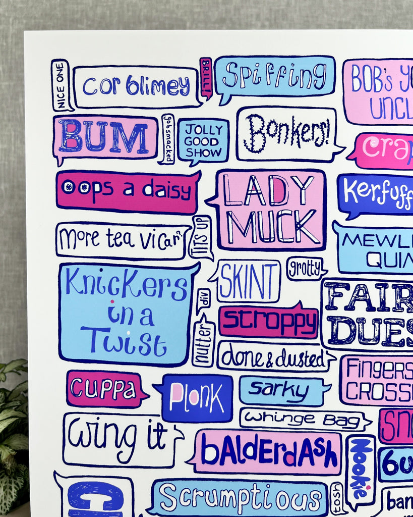 BRITISH SAYINGS PRINT
