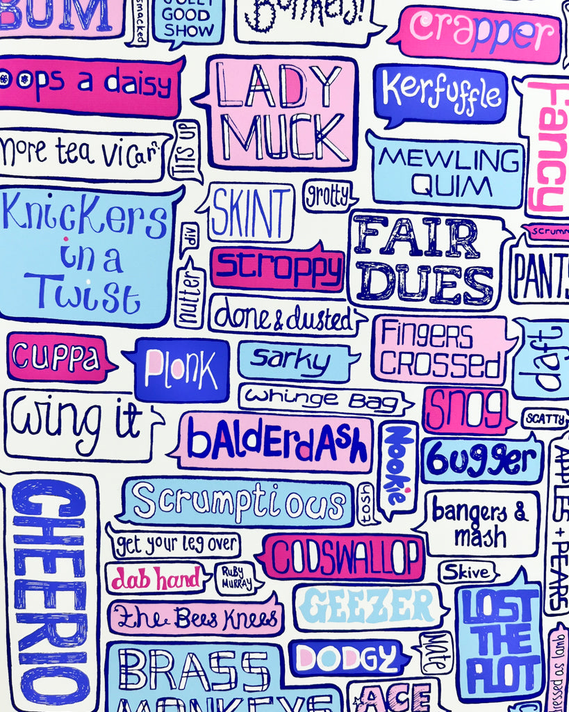BRITISH SAYINGS PRINT