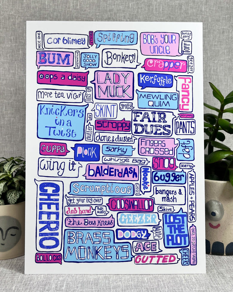 BRITISH SAYINGS PRINT
