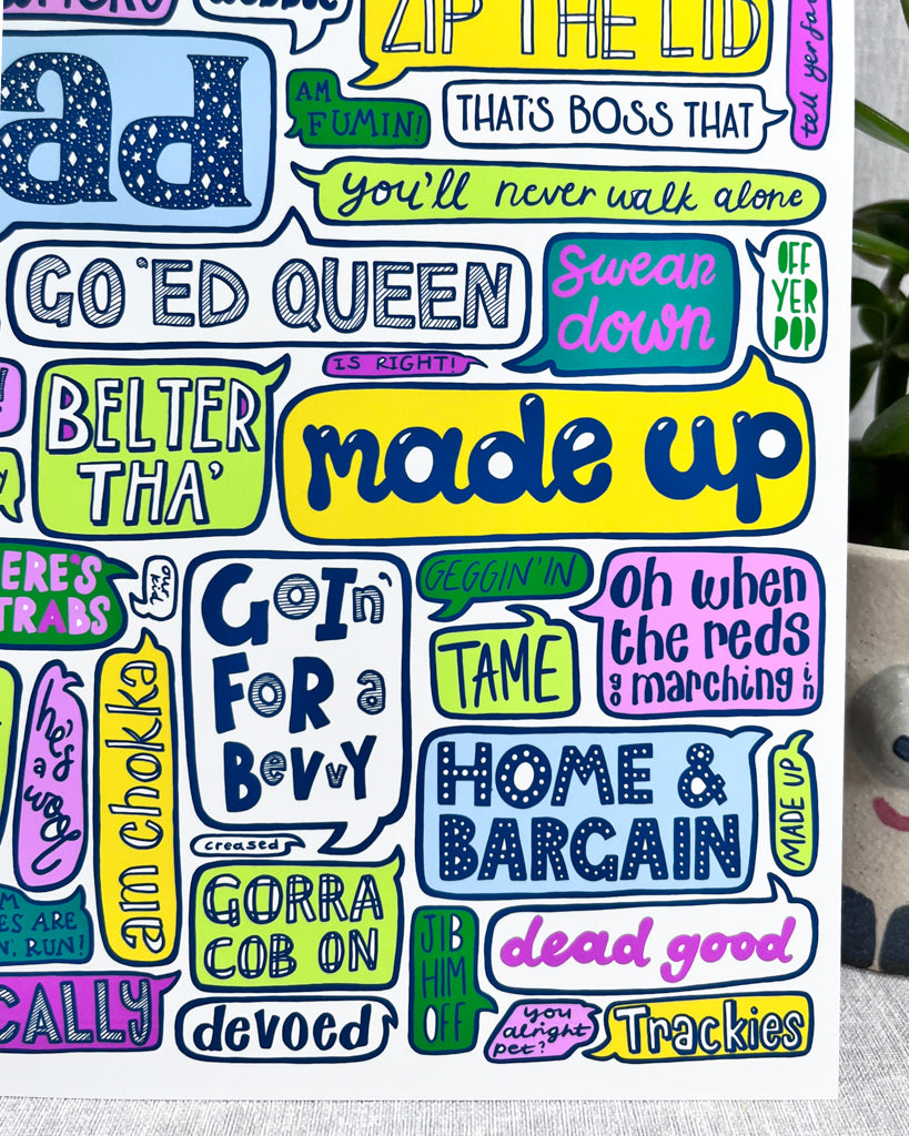 LIVERPOOL SAYINGS PRINT