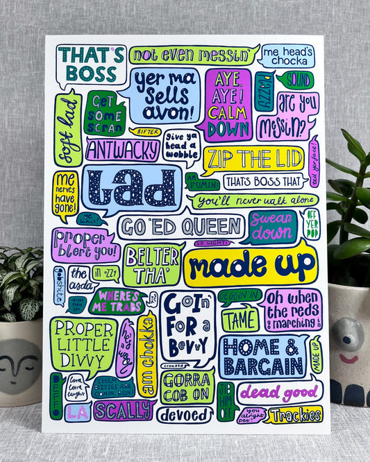 LIVERPOOL SAYINGS PRINT