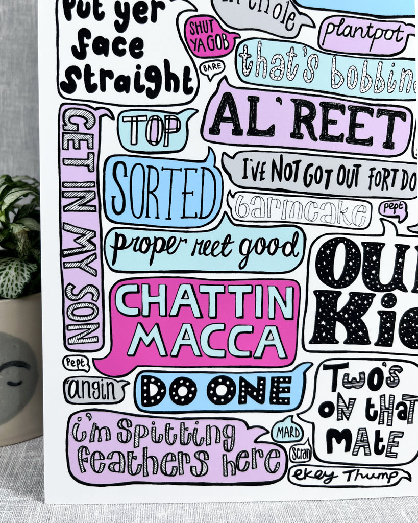 MANCHESTER SAYINGS PRINT