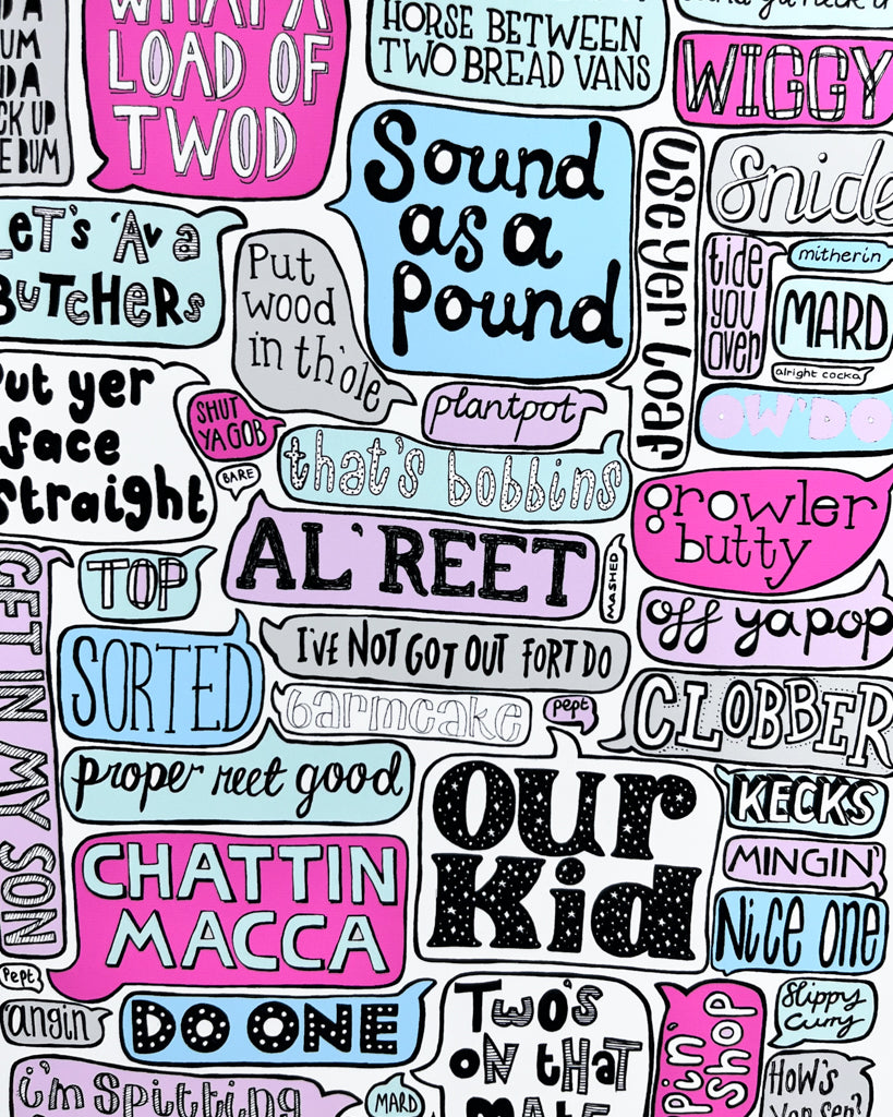 MANCHESTER SAYINGS PRINT