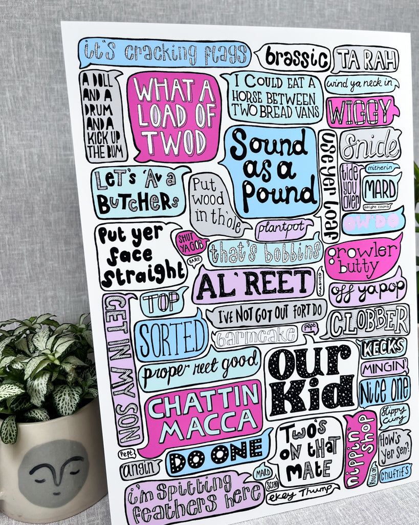MANCHESTER SAYINGS PRINT