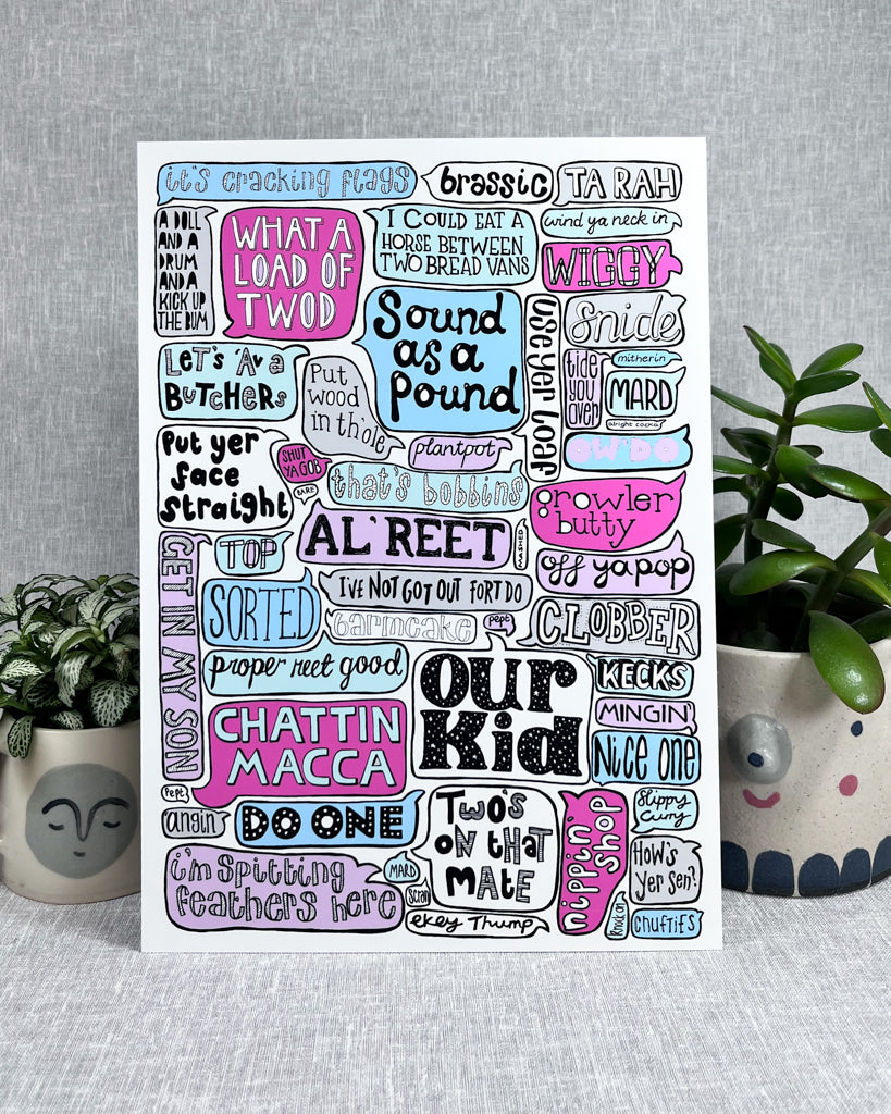 MANCHESTER SAYINGS PRINT