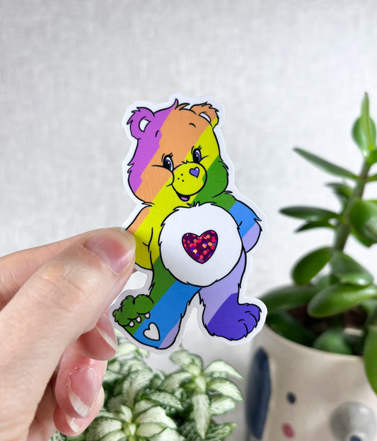 RAINBOW CARE BEAR STICKER