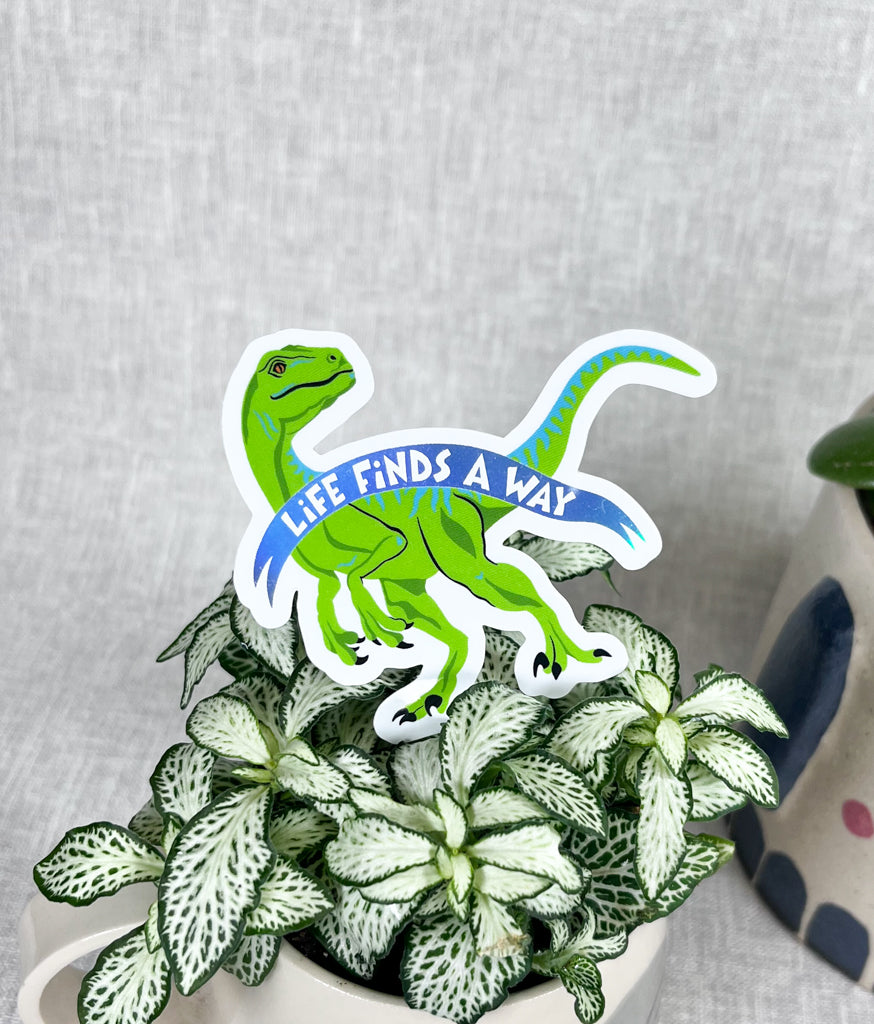 LIFE FINDS A WAY HOLOGRAPHIC VINYL STICKER