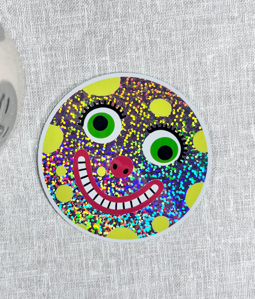 MR BLOBBY GLITTERY STICKER