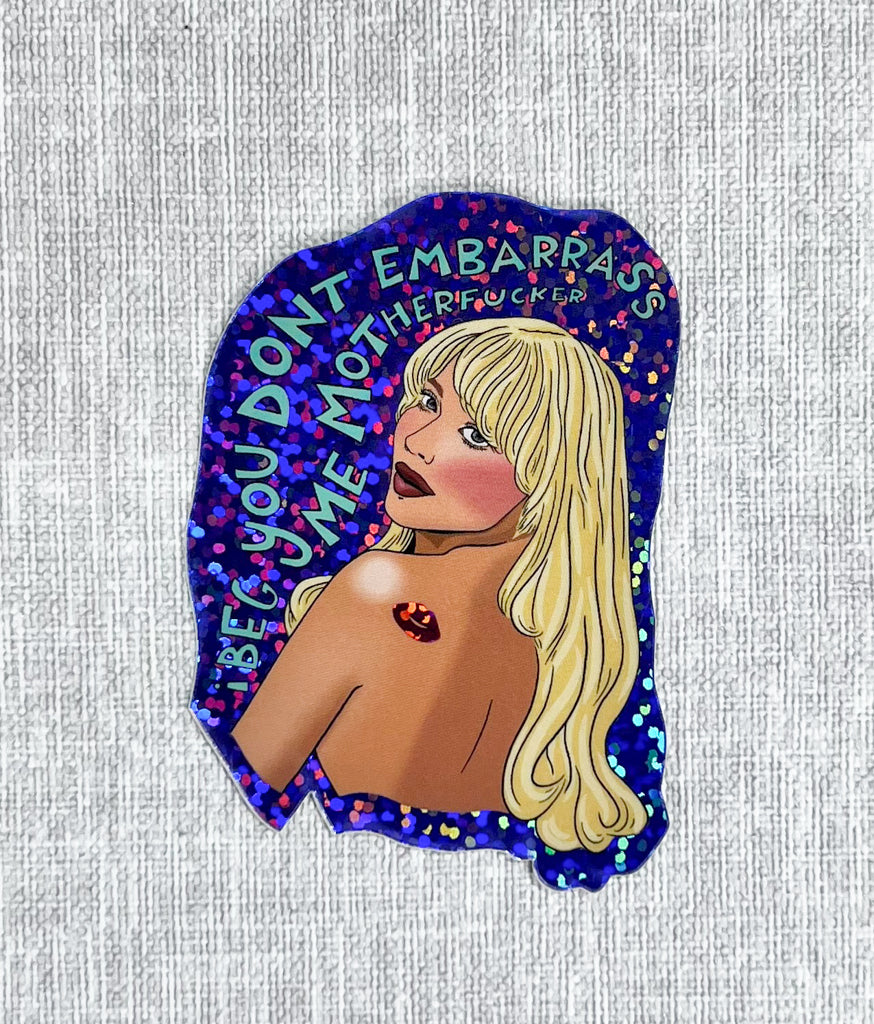 SABRINA GLITTERY VINYL STICKER
