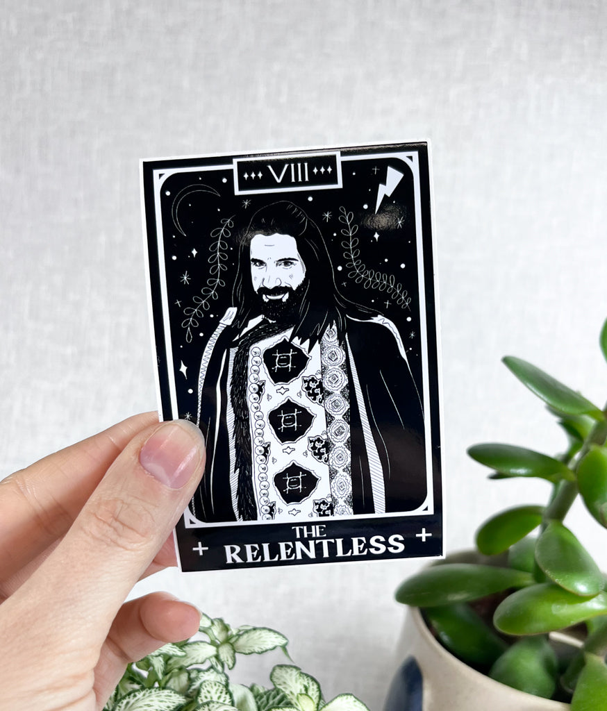 THE RELENTLESS WWDITS TAROT VINYL STICKER