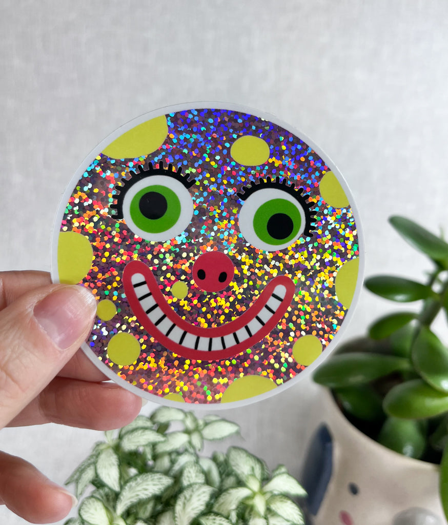 MR BLOBBY GLITTERY STICKER