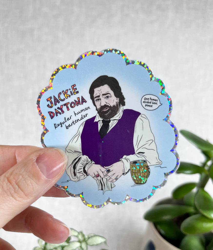 JACKIE DAYTONA GLITTERY VINYL STICKER
