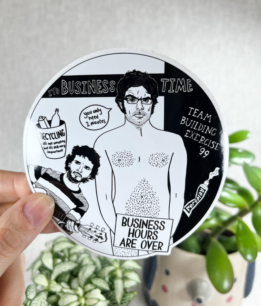 BUSINESS TIME VINYL STICKER