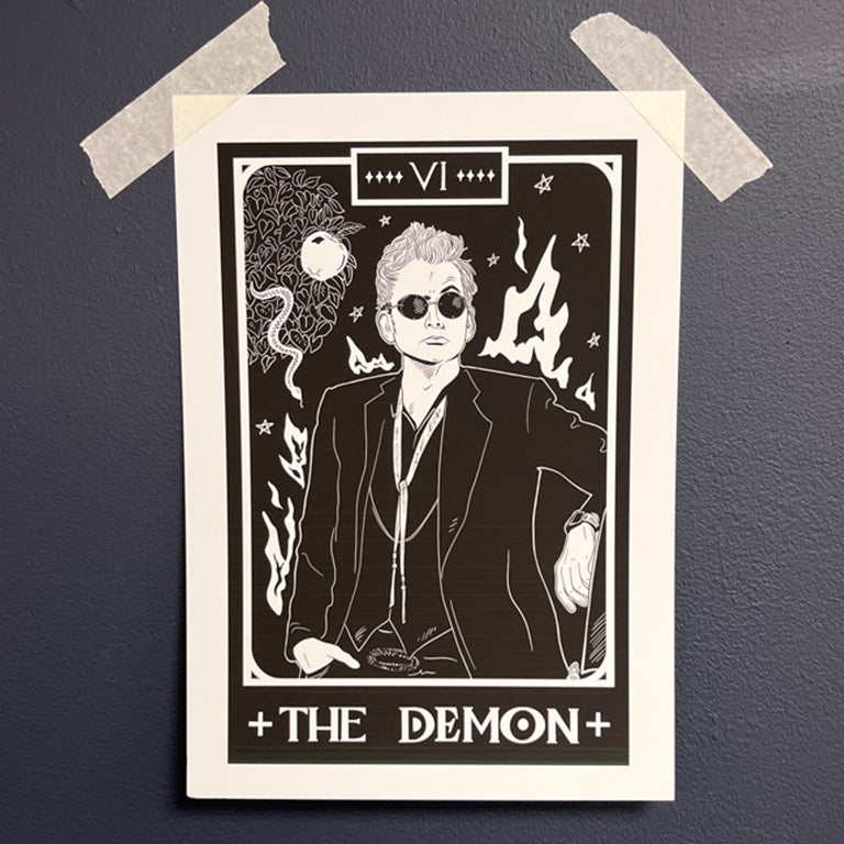 THE DEMON GOOD OMENS TAROT PRINT
