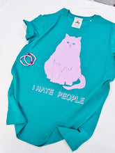 Load image into Gallery viewer, I HATE PEOPLE CAT T-SHIRT