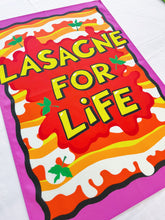 Load image into Gallery viewer, LASAGNE FOR LIFE TEA TOWEL