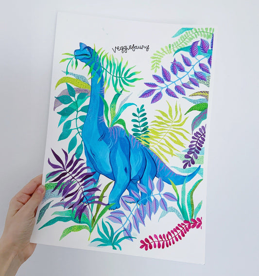 Ali Cottrell Design Arts & Entertainment VEGGIESAURUS PRINT