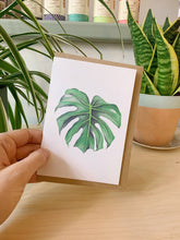 Load image into Gallery viewer, Ali Cottrell Design Monstera Leaf, Plant Lovers, Leafy Greetings Card